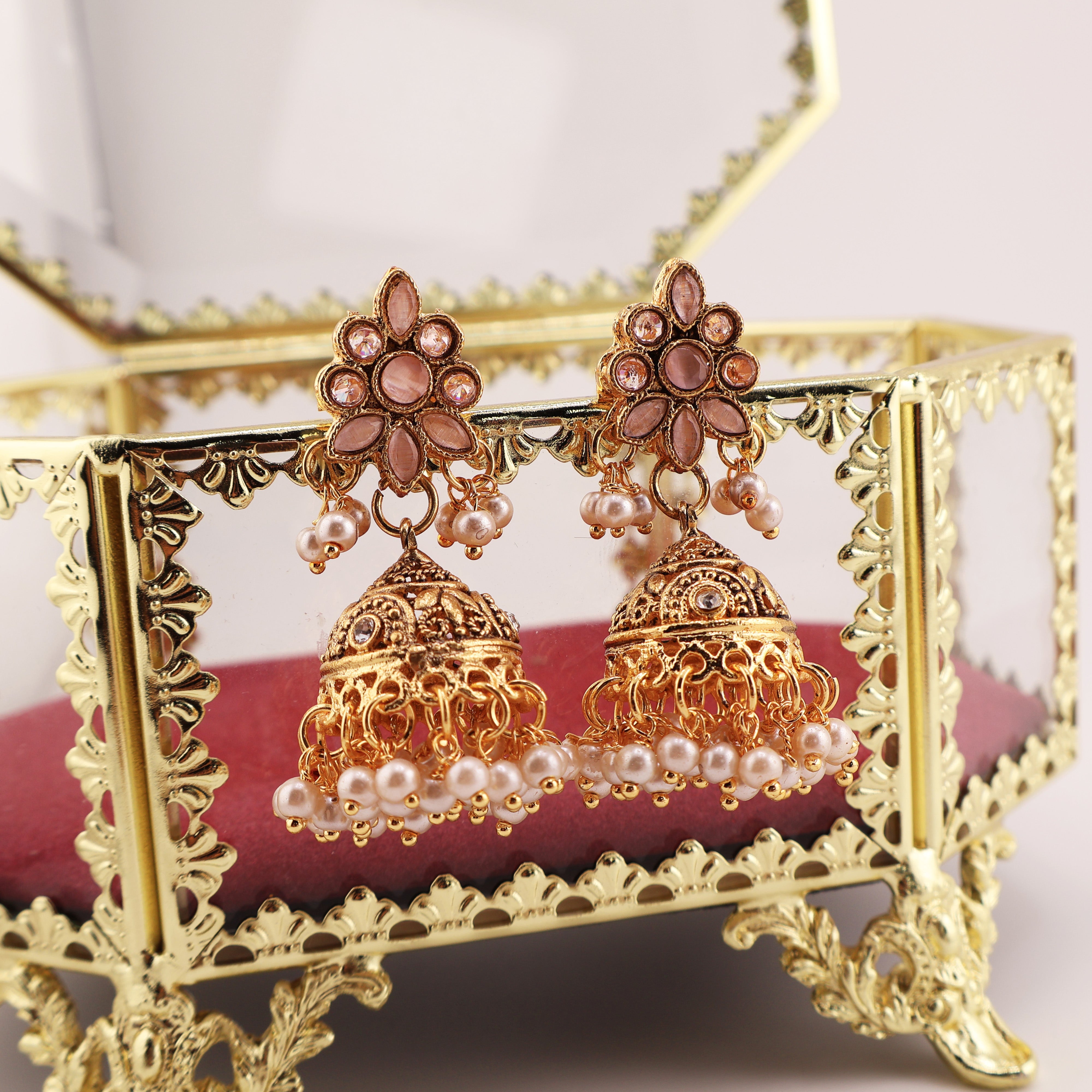 A pair of ZARIAH kundan-style statement earrings, the focal piece of the 2026 bridal trend